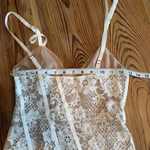 For Love & Lemons XS Cheyenne Lace Mini Dress Ivory Coquette Fairy‎ Schoolgirl thumbnail 6
