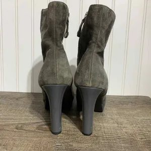 Ellen Tracy Ankle Boot Womens Dark Gray.‎ Leather High Heel sz 9 thumbnail 5