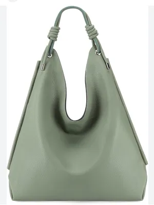 Montana West Slouchy Shoulder Bag Knotted Hobo Bag Green thumbnail 1