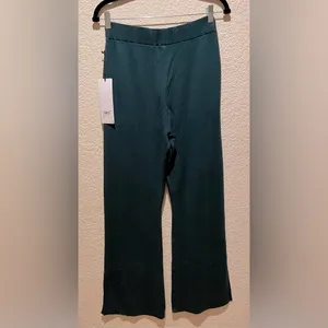 NWT Alo Yoga Knit High Waist Salana Wide Leg Pant Midnight Green Size S thumbnail 10