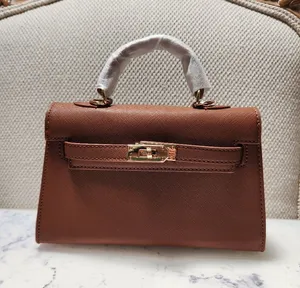 Brown Top Handle Flap Bag with Adjustable Crossbody Strap thumbnail 1