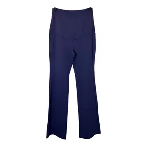 G4Free Size-M BareFeel Maternity Dress‎ Flare Yoga Pants Stretchy Blue thumbnail 4