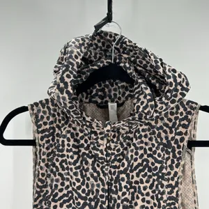 Lululemon Pack-It Vest Ace Spot Grain Black Full Zip active wear cheetah size 6 thumbnail 11