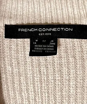 French Connection Stripe Half Zip Sweater Size Medium thumbnail 4