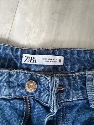 Zara Women’s Relaxed Wide-Leg Denim Jeans - Blue thumbnail 3