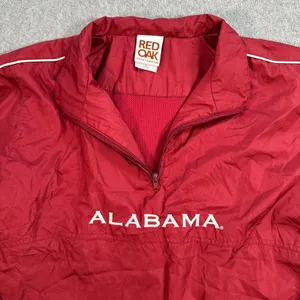 Alabama Crimson Tide Red Oak Sportswear 1/4 Zip Pullover Windbreaker Size Large thumbnail 2