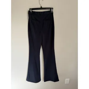 Vici Navy Blue Flat Front Flare Leg Pants Womens S Office Careerwear Classic thumbnail 5