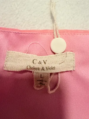 Chelsea & Violet Pink Puff Sleeve Tiered Dress thumbnail 3