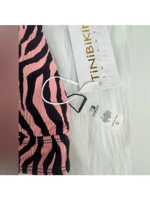 TiniBikini Two Piece Zebra Stripe Swimsuit Size Small thumbnail 14