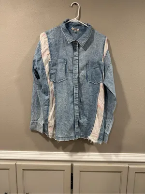 Buckle Gimmicks Pieced Chambray Shirt thumbnail 5