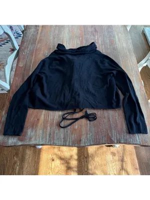 Lauren Active Ralph Lauren Black Cowl Neck Sweater M Wool Blend thumbnail 9