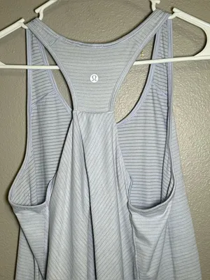 Lululemon Essential Striped Pleated Racerback Athletic Tank Top Women’s Size 6 thumbnail 3