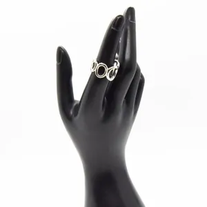 Size 6 Silver Oval Abstract Ring thumbnail 3