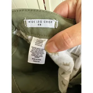 Crown & Ivy Womens Crop Jeans Sz 4R‎ 4 Wide Leg Army Olive Green Denim NEW thumbnail 6