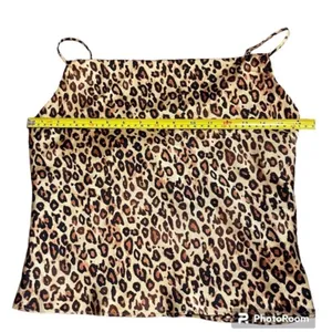 Zara Cheetah Print Satin Camisole Tank Medium NWT Cowl Neck Leopard Crop Top thumbnail 6