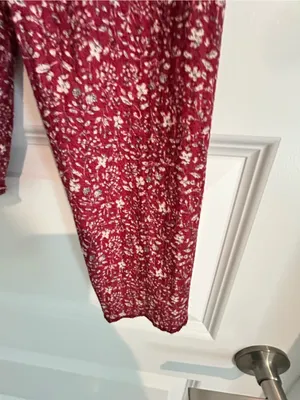 Natural Life Floral Henley Top Red Size XL thumbnail 8