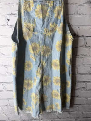 American eagle Sunflower Denim Overall Dress - Light Blue & Yellow small thumbnail 12