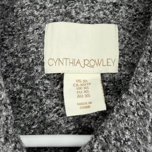 Cynthia Rowley Womens Gray Wool‎ Blend Button Front Knit Utility Jacket XS thumbnail 3