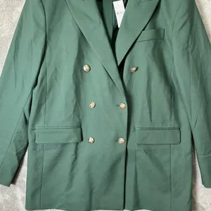 Ann Taylor The Modern Blazer 10 Dried Cilantro‎ Green Relaxed Fit Oversized New thumbnail 2