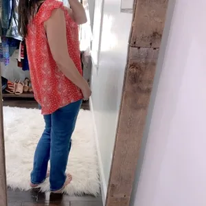 Red paisley boho top size large/xlarge thumbnail 4