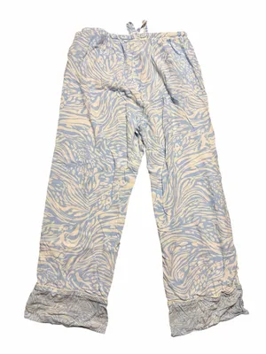 Maaji Wide Leg Pajama Set Size Small Blue and White Print thumbnail 7