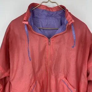 Vintage 90s Reversible Windbreaker Jacket Pink Purple Colorblock Large thumbnail 6