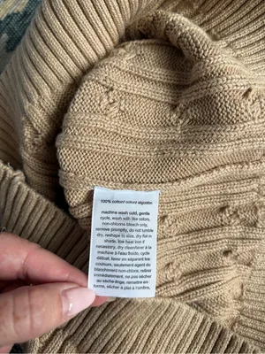 NEW Tommy Hilfiger Beige Cable Knit V-Neck Sweater Tank Size Small thumbnail 9