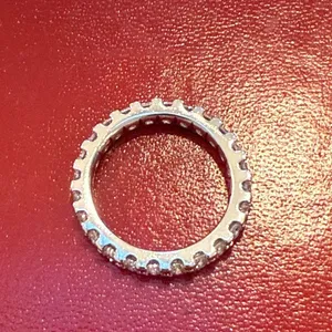 Elegant Thin Silver Color Band with Shiny Cubic Zirconia band 6 thumbnail 4
