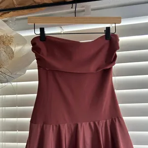 Windsor Mauve Satin Faux Mini Dress Romper Size Medium thumbnail 3