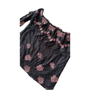 Adiva Womens Black‎ Pink Floral Lace Whimsigoth Witchy Off Shoulder Top Size Xl thumbnail 6