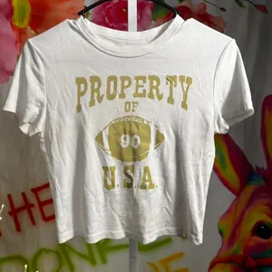 X88. Junk Food white cropped tee Size XS thumbnail 1