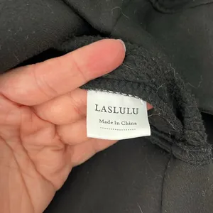 Amazon Laslulu XL Black Oversized Quarter-Zip Hoodie Sweatshirt with Pocket thumbnail 13