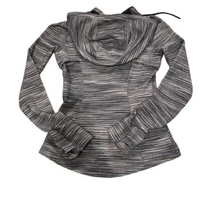 Lululemon Women’s 6 Hoodie Define Jacket Heathered Black White Full‎ Zip Sporty thumbnail 8