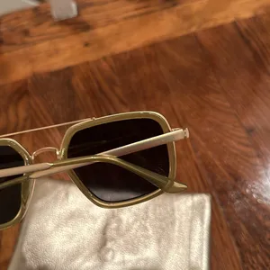 I-sea sunglasses square gold frame green black tinted lens thumbnail 8