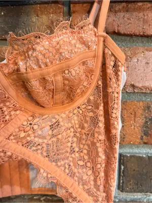 Out from under Urban Outfitters womens Modern Love corset top orange M thumbnail 2