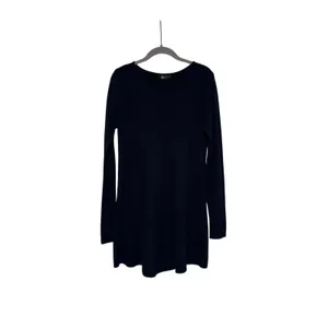JK Long Sleeve Navy Ribbed Sweater Dress S/XS thumbnail 2