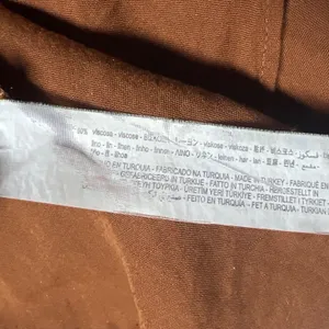 Zara Cut-Out Linen Blend‎ Midi Dress Rust Brown Women's XS EUC thumbnail 8