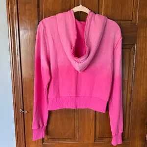 American Eagle Pink Ombre Zip-Up Hoodie Size Large thumbnail 4