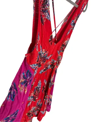 ✨ Free People Thought I Was Dreamin’ Mini Dress Red Pink Floral Size Small NWT ✨ thumbnail 4