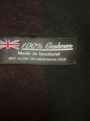 Made In Scotland 100% Cashmere Multi-Color Striped Winter Scarf thumbnail 5