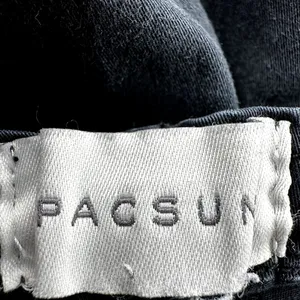 PacSun Parachute Pants Low Rise Baggy Loose Relaxed Cord Waistband Black Small thumbnail 3