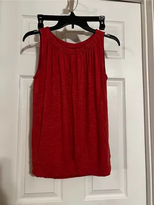 LOFT Sleeveless Gathered-Neck Tank thumbnail 2