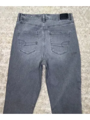 American Eagle grey Curvy Hi-Rise Next Level Stretch jeggings Size 8 X-Long thumbnail 7