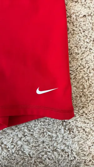 Red Nike Pro Spandex Shorts Women’s 3" thumbnail 4