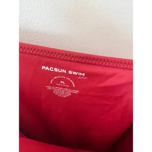 PacSun Swim Eco Red Ruched One Piece Swimsuit Size XL NWT thumbnail 4
