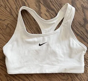 Nike Women's Classic White Sports Bra thumbnail 1