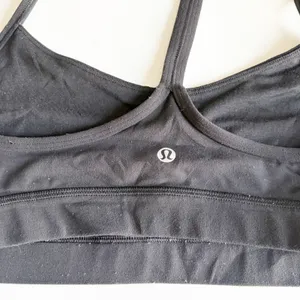 Lululemon Womens Flow Y Nulu Black Athletic Yoga Workout Sports Bra Size 8 thumbnail 4
