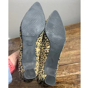 Stuart Weitzman‎ leopard print ballerina flats gold buckles 7N thumbnail 8