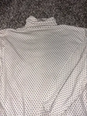 Women's Cream Polka Dot Turtleneck Long Sleeve thumbnail 3