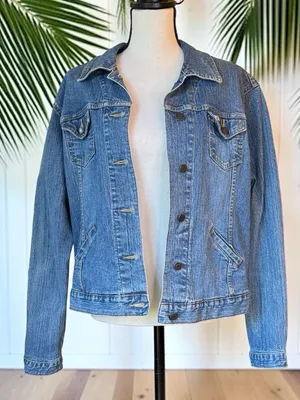 Levi's Levi Strauss Signature Denim Jacket Women’s Large Blue Jean Trucker Classic thumbnail 2